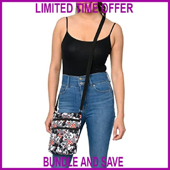 Compact Crossbody Bag with Multiple Pockets, Adjustable Strap, Polyester Canvas - Picture 4 of 8